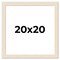 20x20 Wide Barnwood Picture Frame with UV-Resistant Acrylic & Acid Free Backing, Available in 6 Paint Finishes - Grey, Brown, White, and Black